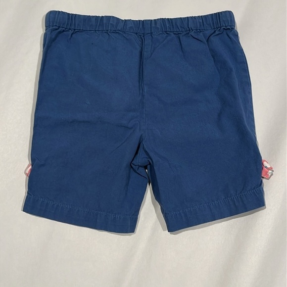 BABY BODEN 100% Cotton Shorts Infant 6-12mo Pull On Navy Pink Bows Drawstring - Picture 3 of 5